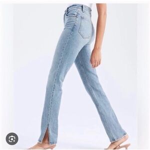 Abercrombie & Fitch Light Blue Straight ultra high rise 31/12r